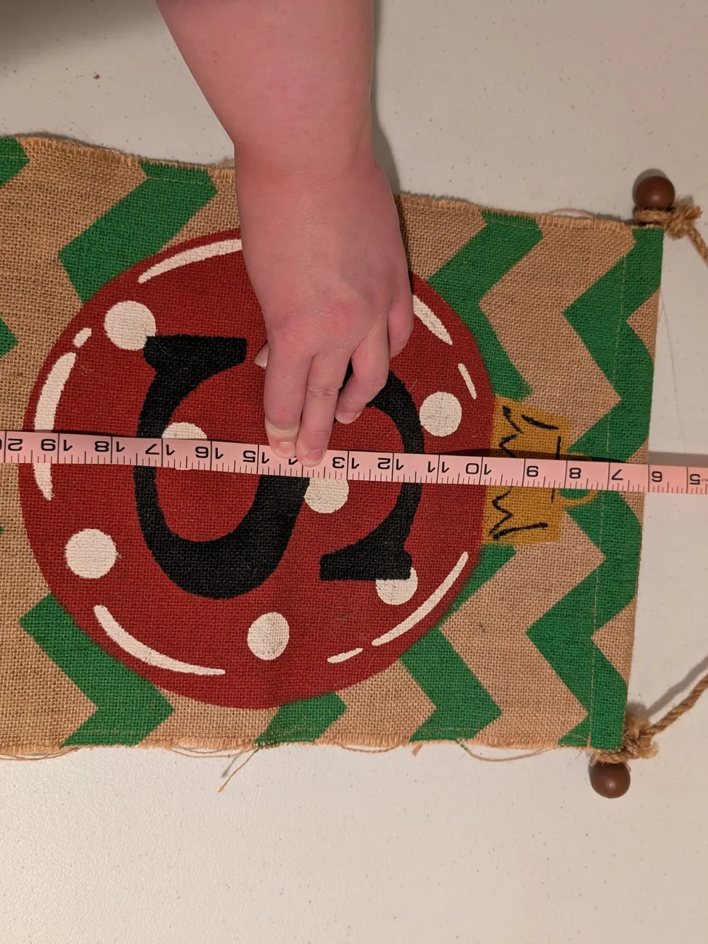 Monogram Pumpkin Burlap Wall Hanging - Orange S